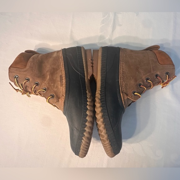 SOREL MENS CHEYANNE II LACE DUCK BOOT Rain Work Boots Sz 11 Leather Rubber main image 11